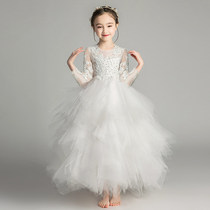 Childrens Gown Girl Princess Princess Dress Girl Fluffy Yarn High-end Flower Boy Birthday Wedding Dress Host Piano