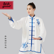 Jiajia cotton Tai Chi suit Womens printed Tai Chi clothing Spring and autumn mens practice suit performance martial arts suit Jinwu