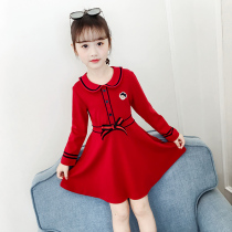 Girls autumn dress foreign style college style Cotton Spring and Autumn long sleeve girl polo shirt dress children princess skirt