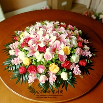 Special price large hotel Round Table simulation flower turntable flower hotel conference table flower fake flower silk flower restaurant flower arrangement
