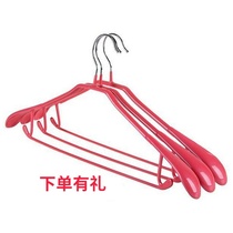 Wide shoulder seamless clothes rack household suit hanger widened clothes rack dipped plastic non-slip adult metal hanger