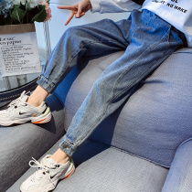 Girl Jeans Spring 2022 New Children Foreign Air Spring Clothing Korean version Long pants CUHK Girl 12 year old girl pants