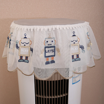 New Products Air Conditioning Hood Cloth Art Lace Beauty Cylindrical Dust Cover Lid Cloth Vertical Gli Cabinet Machine Cover Towels Round