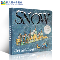 (Send audio) English original Snow cardboard book Cadik Silver Award 2-3-6 years old young children Enlightenment English parent-child interactive bedtime pictures books read genuine Christmas Saint