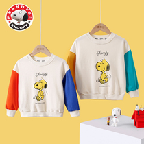 Snoopy Snoopy childrens clothing childrens 3 long sleeve T-shirt boys T-shirt 2021 New Spring Baby 7 foreign air tide