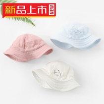  Newborn baby sun visor Summer thin section girls sunscreen sun hat Spring and autumn cotton gauze baby fisherman hat