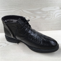 Broken Yard Shoes Special Price Mens Shoes Genuine Leather Head Layer Bull Leather Business Positive Dress Crocodile Thread Thick Suede Warm Male Boots Xx