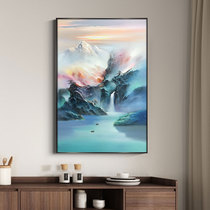 Original Hand-painted Oil Painting Abstract Wind Landscape Painting Landscape Meditation Painting New Chinese Style Hung Painting Xuanguan Corridor Aisle Mural Painting