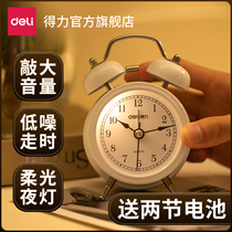  Deli small alarm clock Mechanical loud sound alarm Creative personality Students use lazy clock Simple get up Children