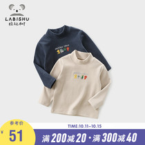 Rabbi tree childrens clothes boys T-shirt long sleeve 2021 childrens winter clothes base shirt baby Foreign-quality slim top