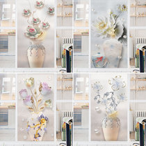 Anti-Peep Shading Cling Film Windows Floral Paper Anti-Walk Light Windows Frosted Glass Stickers Light Transmission Opaque Washroom Bathroom