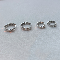 No drill is also very flashy-body 925 pure silver small ear ring delicate oval ear button female sleeping bath not to be taken off