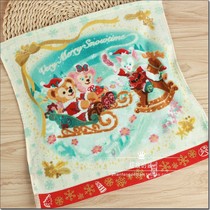 The new recommended foreign trade original single cotton Duffy Shirley painter cat reindeer cute cartoon generous towel cut label