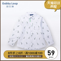 Gabriel childrens clothing autumn new boys long sleeve lapel shirt