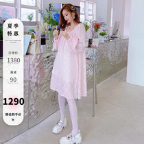 Miss Luxury small name yuan pink cashmere sweater loose 100 hitch slim and long hair-knitted sweatshirt