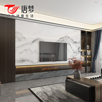 Tang Meng Yanban duplex villa living room whole house custom interior decoration design tile TV background wall renderings