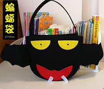 Halloween sugar bag children three-dimensional bat bag pumpkin bag pumpkin bucket decoration boy girl pumpkin jar large