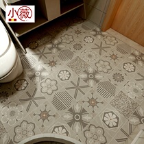 Retro nostalgia Self-adhesive Floor Stickers Kitchen Ground Renovated Wall Stickup Toilet Bathroom waterproof thickened abrasion resistant film
