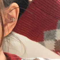 South Korean delicate minimalist leaves ear osteoclaves without earring ears clip adjustable earrings supersenssen high level sensal sensary