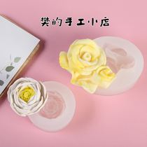 Fans handmade shop cross-border hot sale rose bouquet mold aromatherapy gypsum DIY crystal gel silicone mold