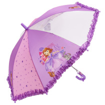 New childrens umbrellas Frozen and snow edge Aisha Sophia Princess Primary School kindergarten long handle eyes rain automatic umbrella