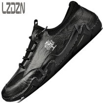 47 Extra-large Code 48 Beans Eight Paws Fish Man Shoe Wave Shoes Genuine Leather Shoes Men Retro Handmade Soft Bottom Bull Leather No Laces