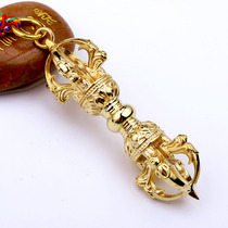 Tibetan Buddhist decoration Five pestles Small number of nine shares Descending Magic Pestle Instruments Pendant men and women Necklace Brass Religious Supplies Boutique