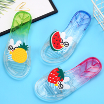 Slippers Lady Summer Home Room Home Bathroom Bath Anti-Slip Cool Crystal Plastic Cute Korean Version Sandals