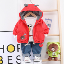 Childrens clothing boys autumn clothes set baby children spring and autumn clothes 1 a 3 year old boy baby Autumn foreign atmosphere three sets tide