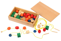 Montessori mathematics teaching aids Montaetsuli kindergarten children early education toys sensory big beaded box