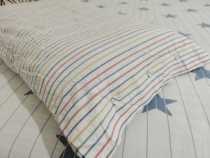 Foreign trade pure cotton micro-defect rainbow strip pillowcase