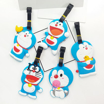 Cartoon robot cat childrens schoolbag pendant new luggage tag Doraemon cute tag creative boarding pass