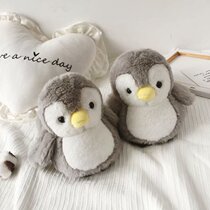 Winter cute Penguin plush thick warm lady bag heels home indoor floor wool cotton