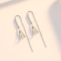 Triangle ear earrings in 2020 new tide pure silver 925 hundred colours style fashion