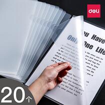 5706 single clip loose-leaf a4 file sleeve transparent thickened file protective sleeve l type insert page protective sleeve resume file