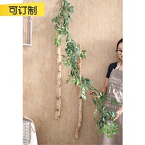 (Mountain tree) simulation 1 7 m willow leaf decoration winding rattan vine flower art landscape props tropical forest