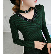 Hong Kong Tide Brand 2021 autumn and winter new tight-fitting base shirt womens long sleeve Joker slim V-neck T-shirt hanging top