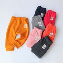 Autumn and winter men and women Baby with cotton lining big pp pants baby crotch 80-110