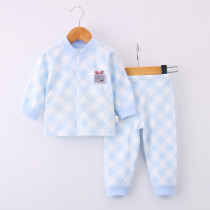 Cotton infant spring and autumn winter two-piece set for boys and girls childrens clothing baby baby shirt children long sleeve