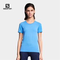 salomon salomon Womens Sports Short Sleeve 2021 Summer New Outdoor Quick Dry T-shirt Running Top