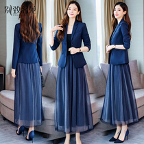 2022 Fall new early autumn womens clothing Two sets of foreign air and reduced clothing Dress Temperament Suit Dress Spring Autumn