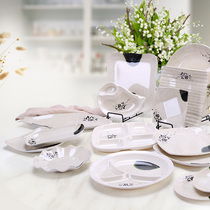 Melamine dish disc rice plate bone plate commercial plate fish tray plastic plate rectangular snack plate