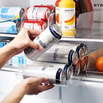 Kitchen refrigerator storage box pull-out pet cans beverage bottle storage box finishing box beer transparent storage box