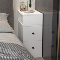 Ultra-extremely narrow-style shelve small family Mini-type mini-bed head cabinet sewn bed edge containing minimalist modern cabinet
