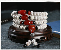 Red Agate 8MM Star Moon Bodhi 108 beads for men and women with high-end casual bracelet necklace