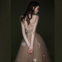 Evening dresses 2022 new betrothed long skirts womens banquets wedding toast to the annual birthday of the Princess Immortals