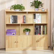 Solid wood childrens bookshelf childrens bookcase simple student bookcase bookcase bedroom storage cabinet locker with cabinet door