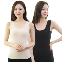 De velvet warm vest ladies plus velvet thickened Modal cotton inside with one velvet sling bottoming coat autumn and winter