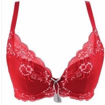 70CD Spot Anlifang Lady Elegant Slim with a steel ring lace high side to collect red bra EB0730
