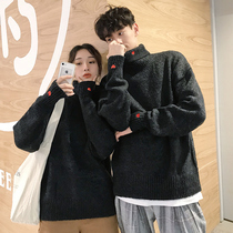 Couple clothing autumn and winter 2021 New ins Joker turtleneck sweater mens sweater loose Korean version is not the same